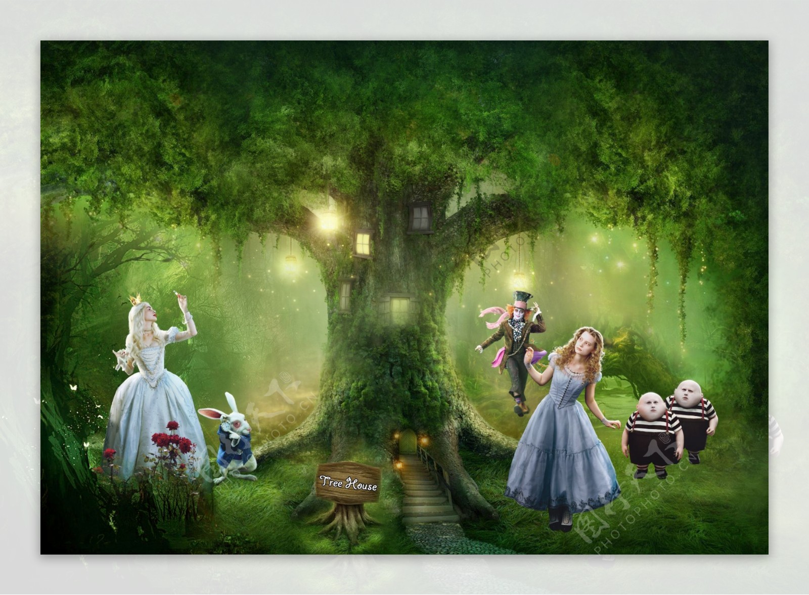 爱丽丝梦游仙境森林树屋
