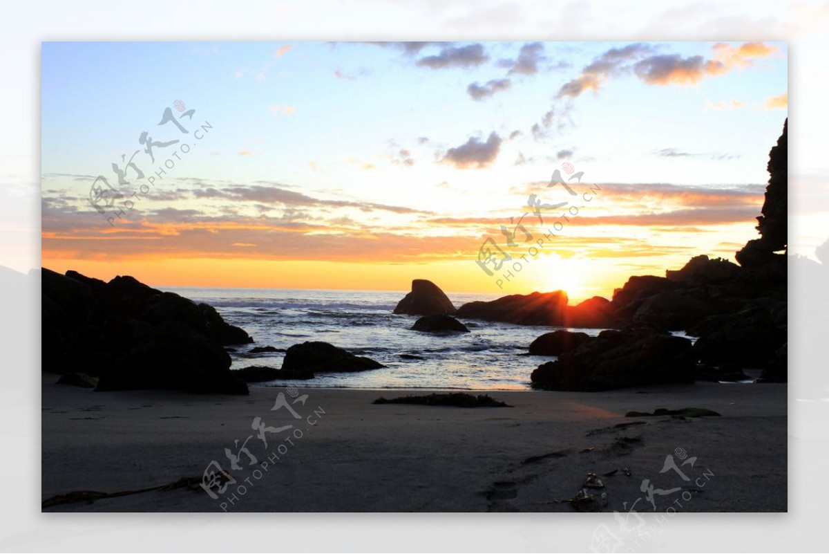 海边夕阳唯美风景