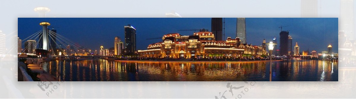 天津滨河夜景