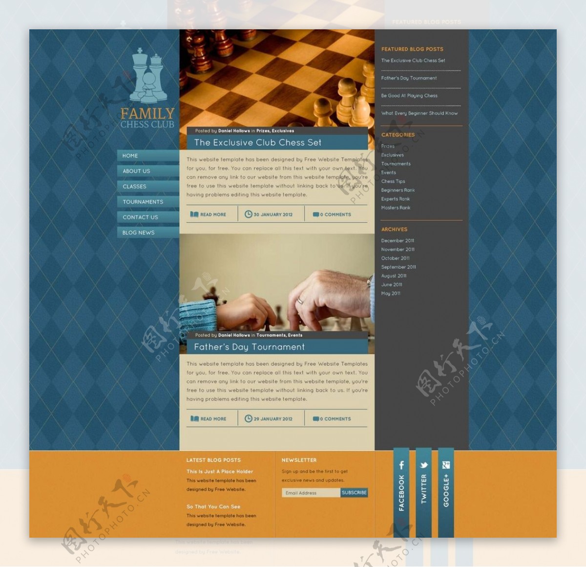 棋类网站模板
