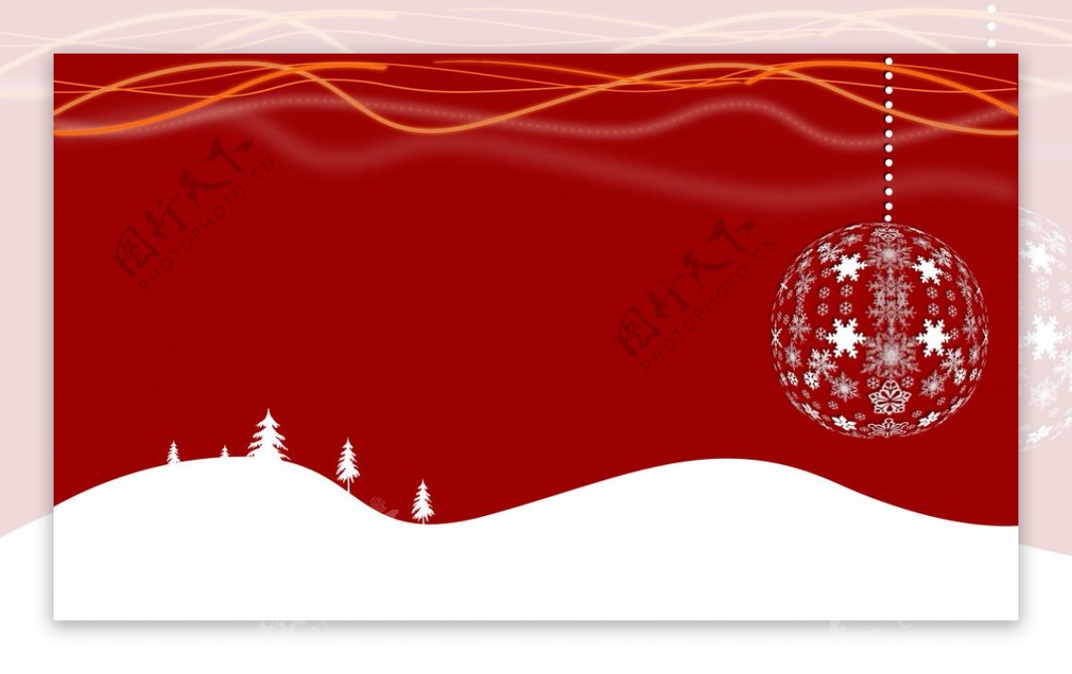 圣诞名片红色展板展板背景