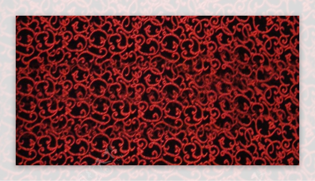 黑底红花装帧布材质