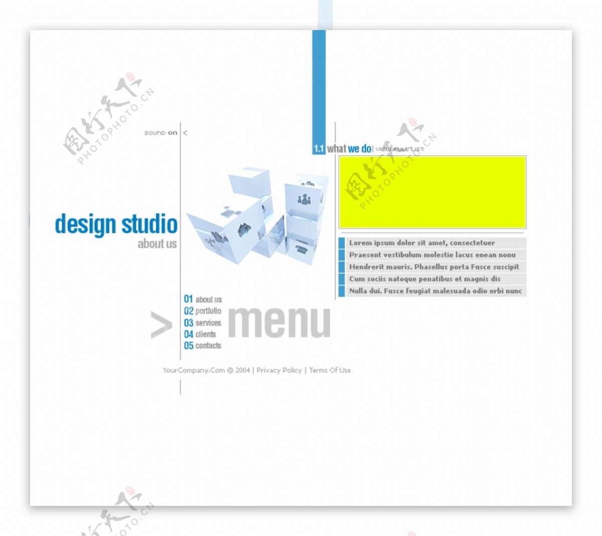 国外设计创意类网页模板