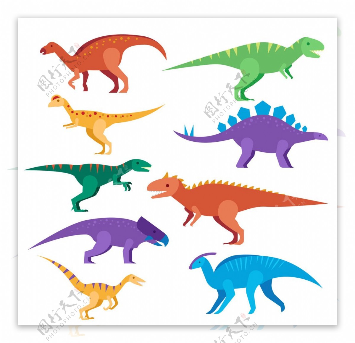 彩色恐龙设置