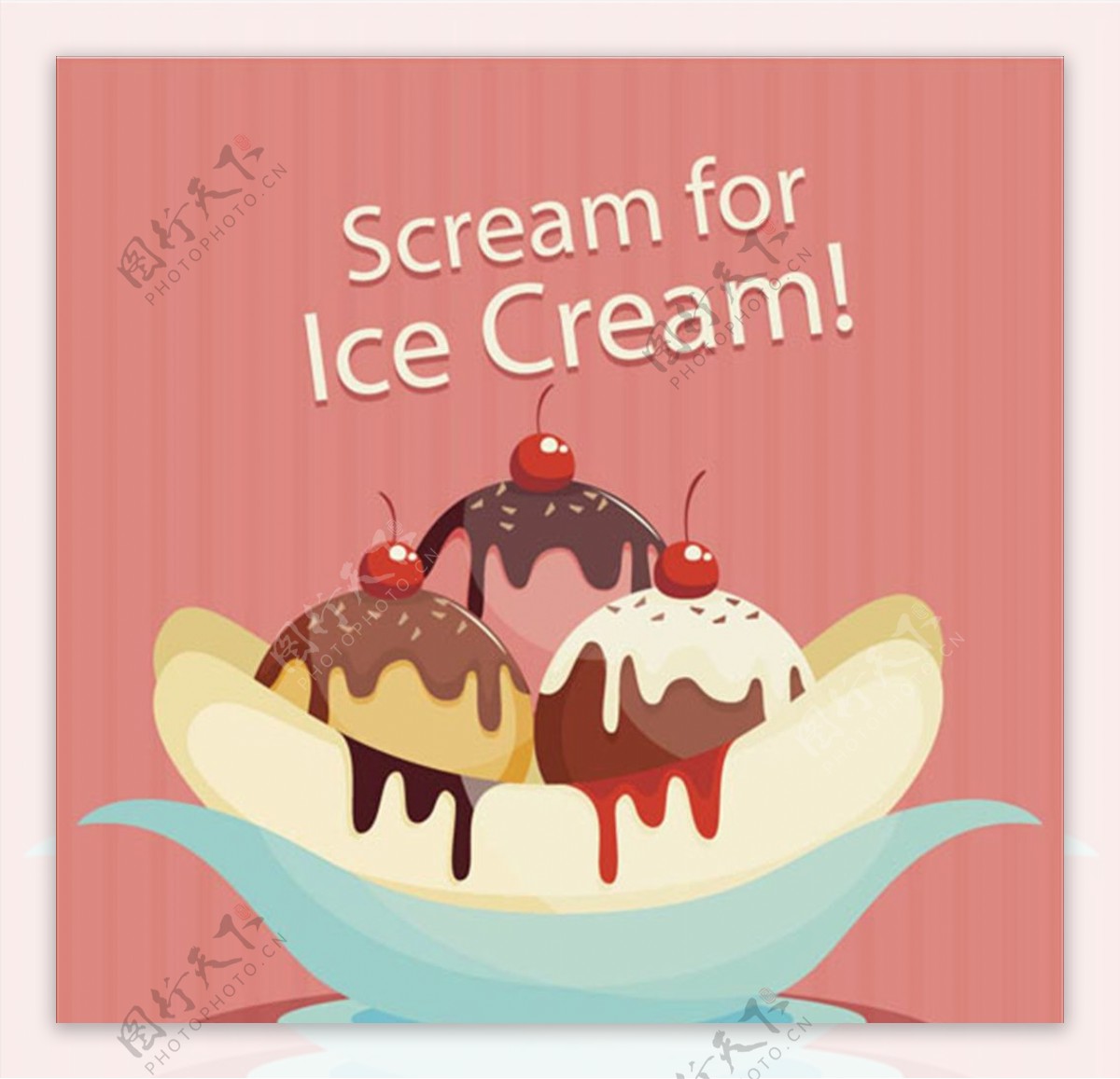 美味的甜点和冰淇淋