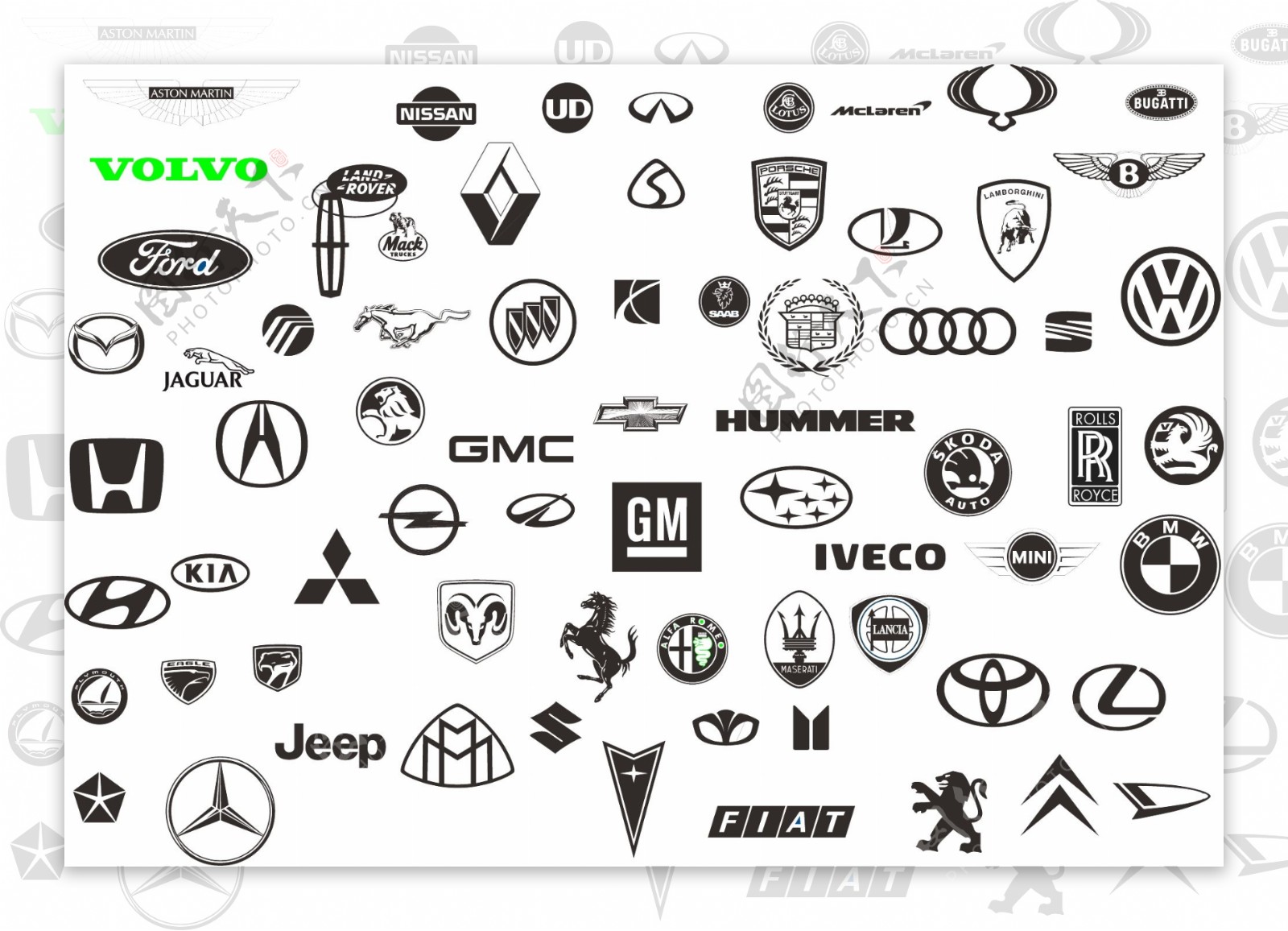 汽车标志设计元素素材免费下载(图片编号:6170121)-六图网