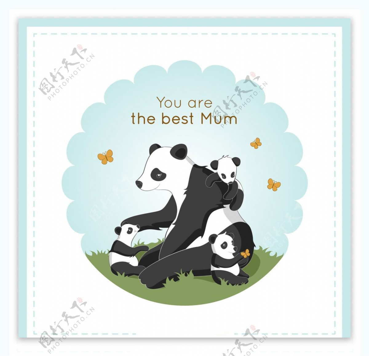 可爱的熊猫妈妈