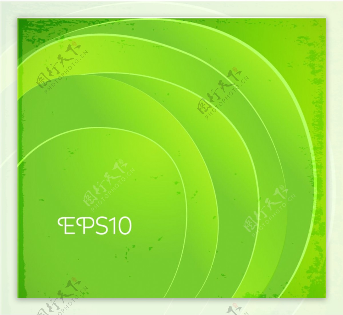 绿色圆环标贴背景矢量素材