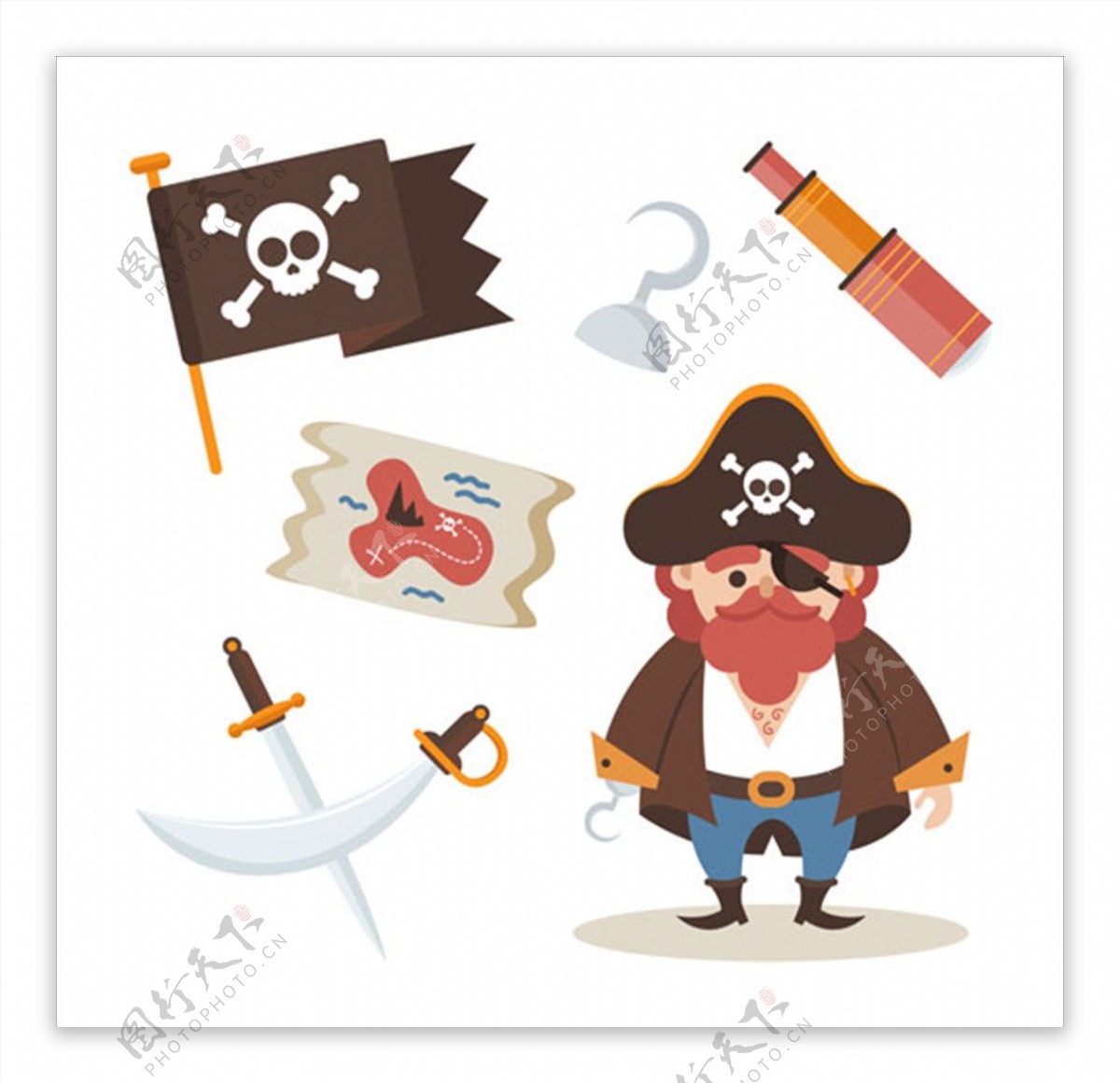 海盗船长的角色元素