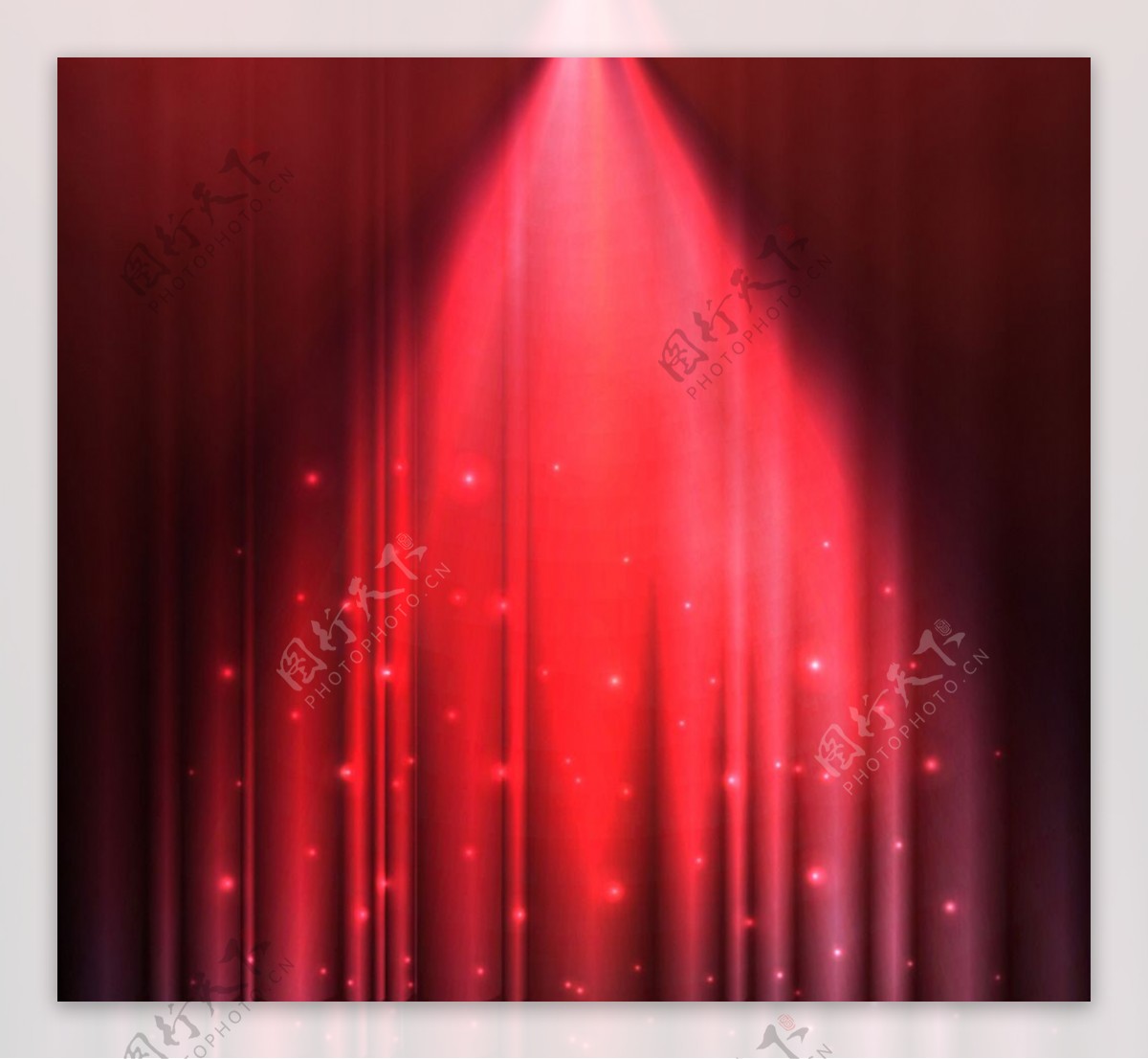 红色聚光灯舞台矢量素材