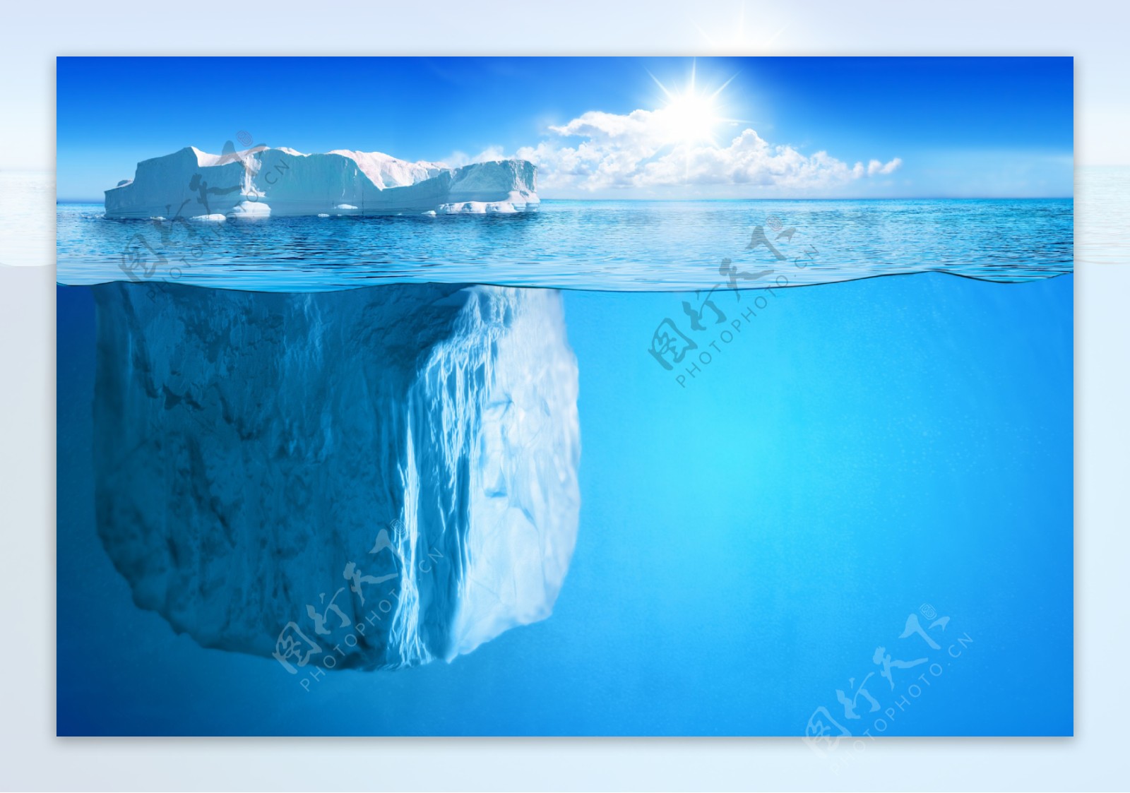 冻结南极冰川