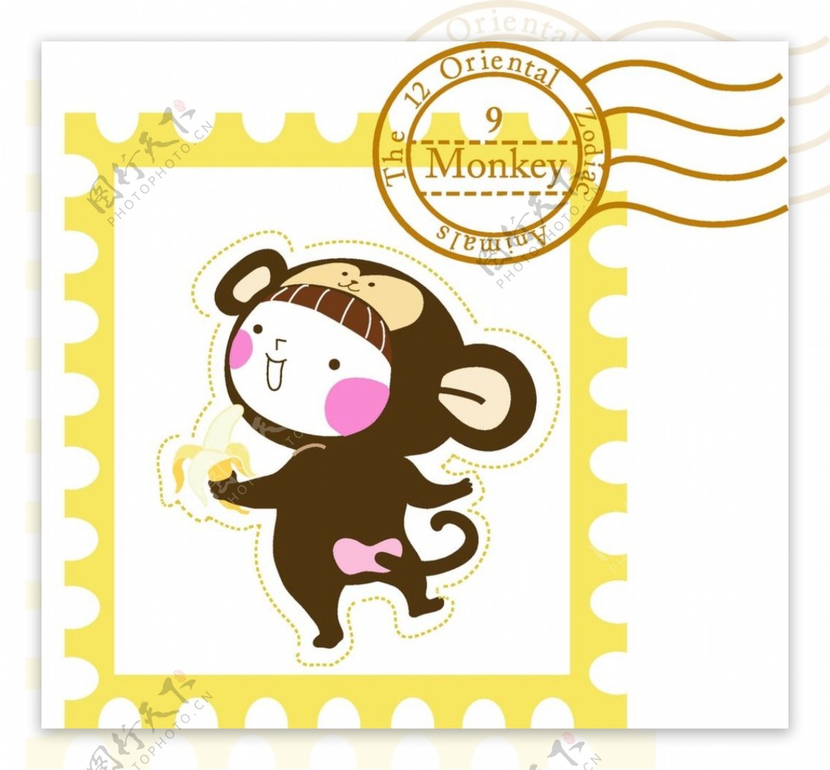 猴子邮票