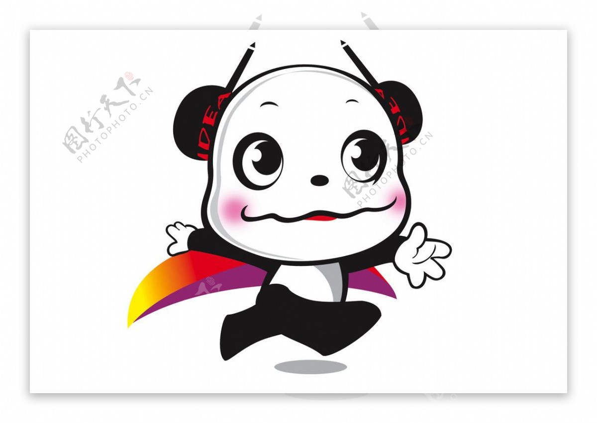 动漫卡通人物乐乐中国大熊猫