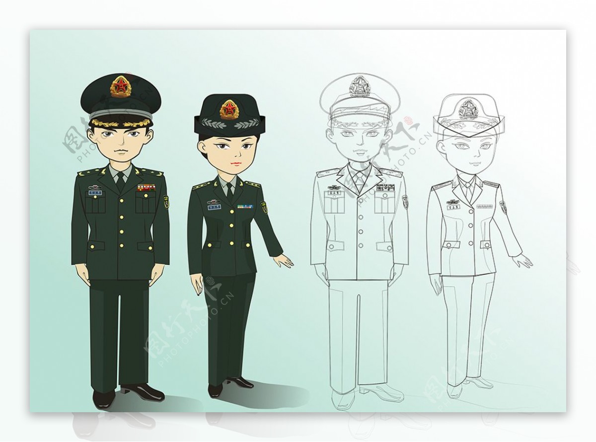 卡通迷彩服军人设计图__动漫人物_动漫动画_设计图库_昵图网nipic.com