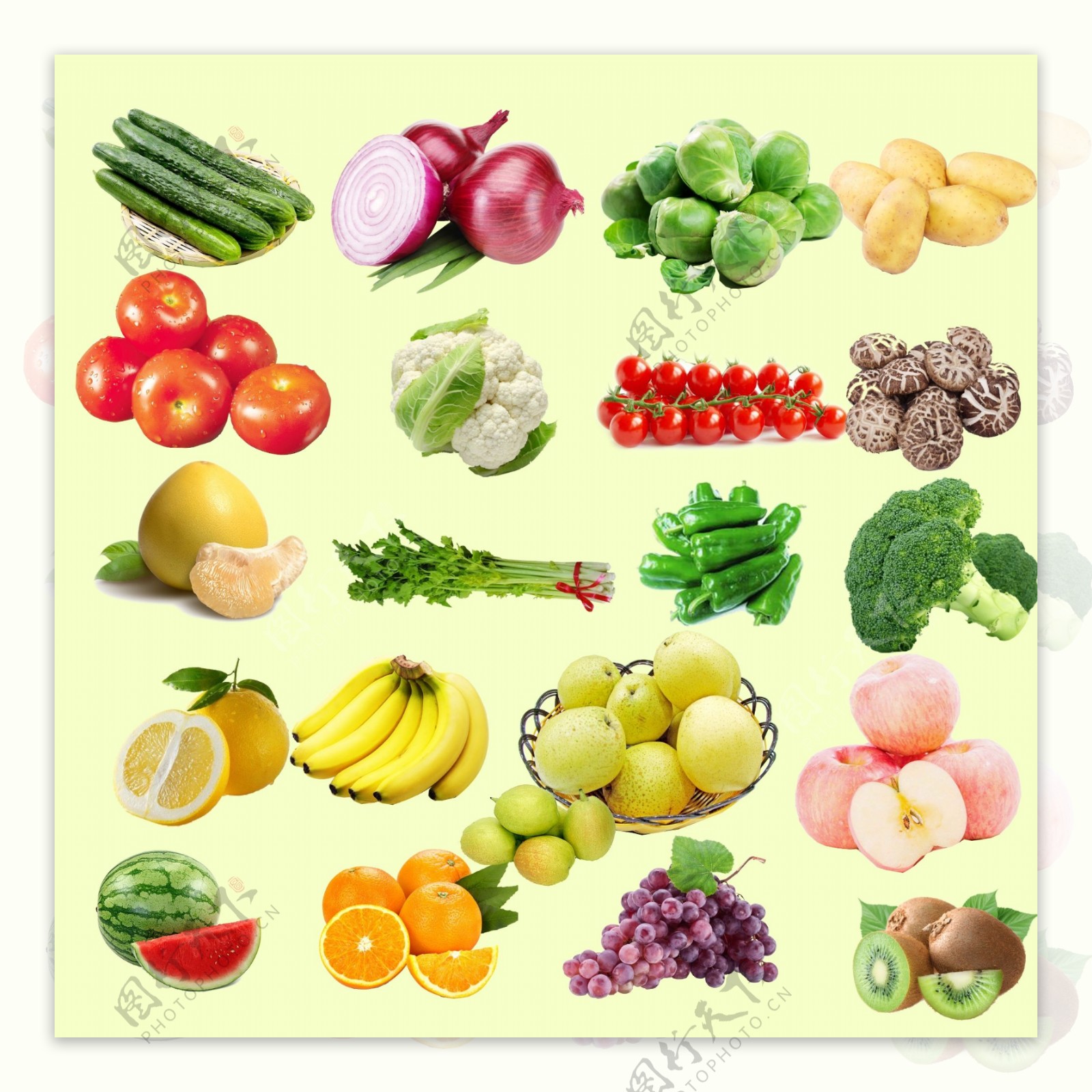 水果蔬菜素材免扣