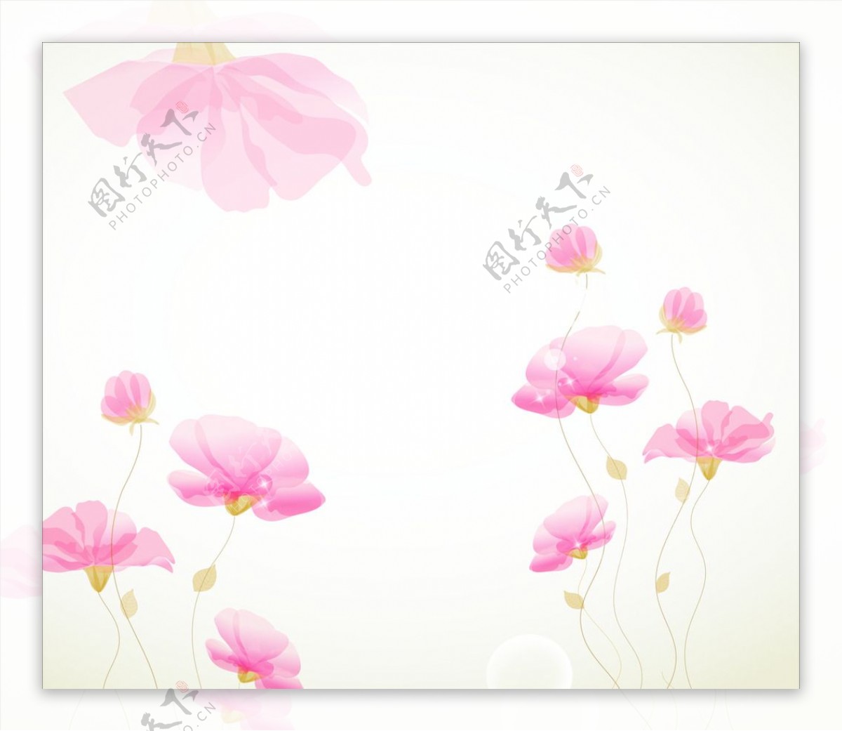 浅粉红花背景底纹