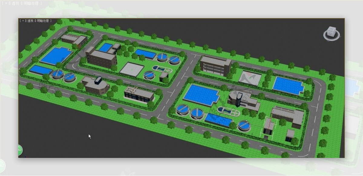 智慧水务水厂监控3D设计图