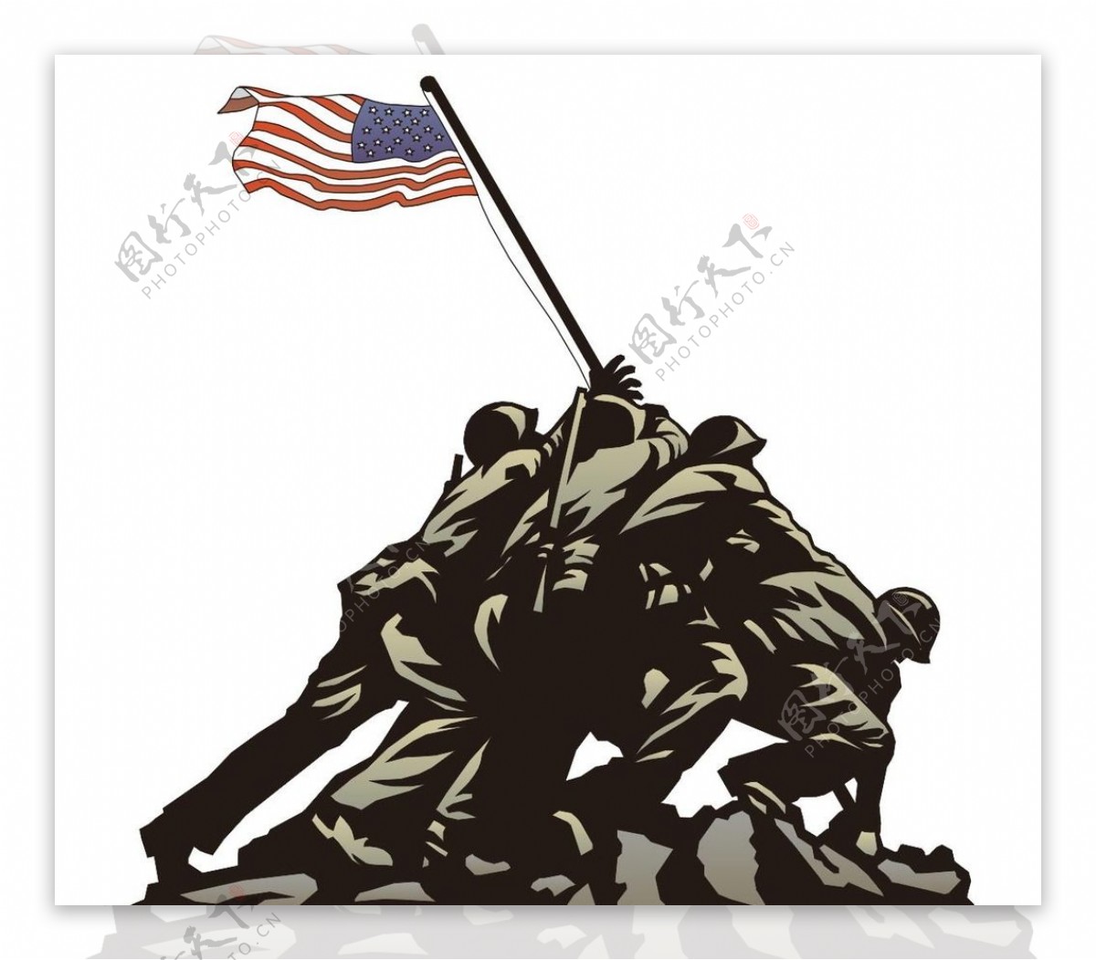 美国士兵雕塑