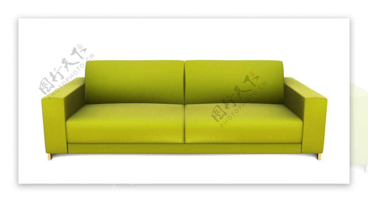 浅绿色双人沙发