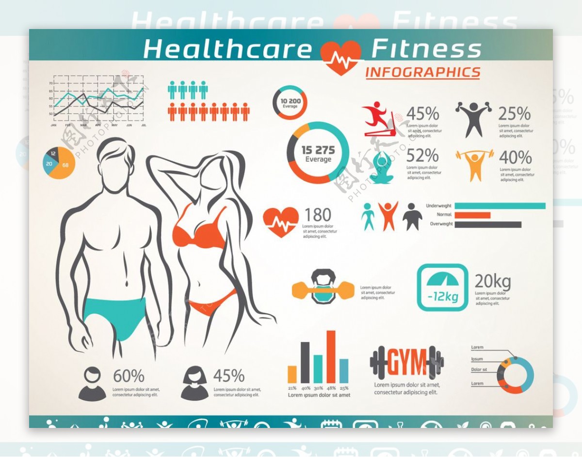 健身信息图表