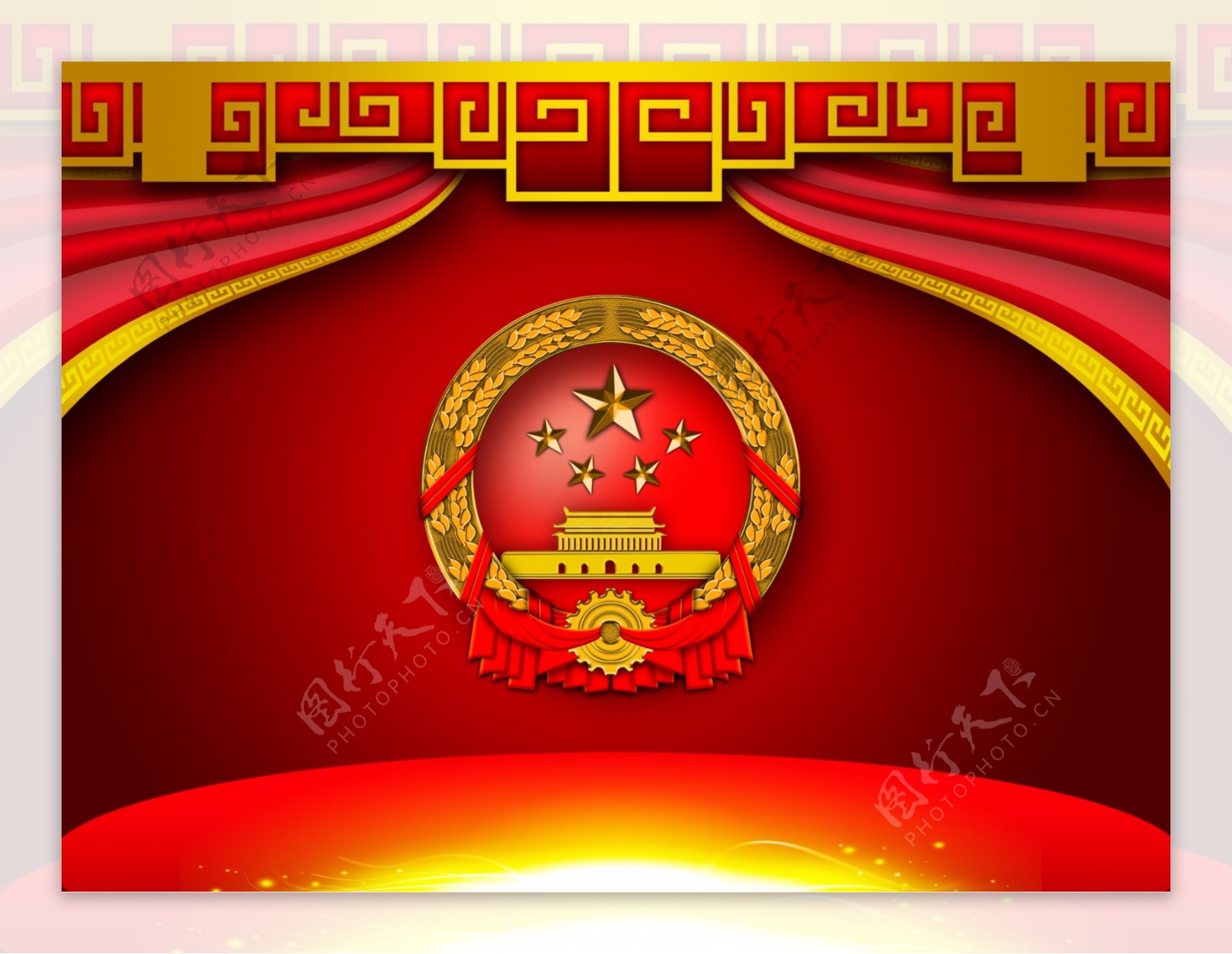 中国国徽壁纸-图库-五毛网