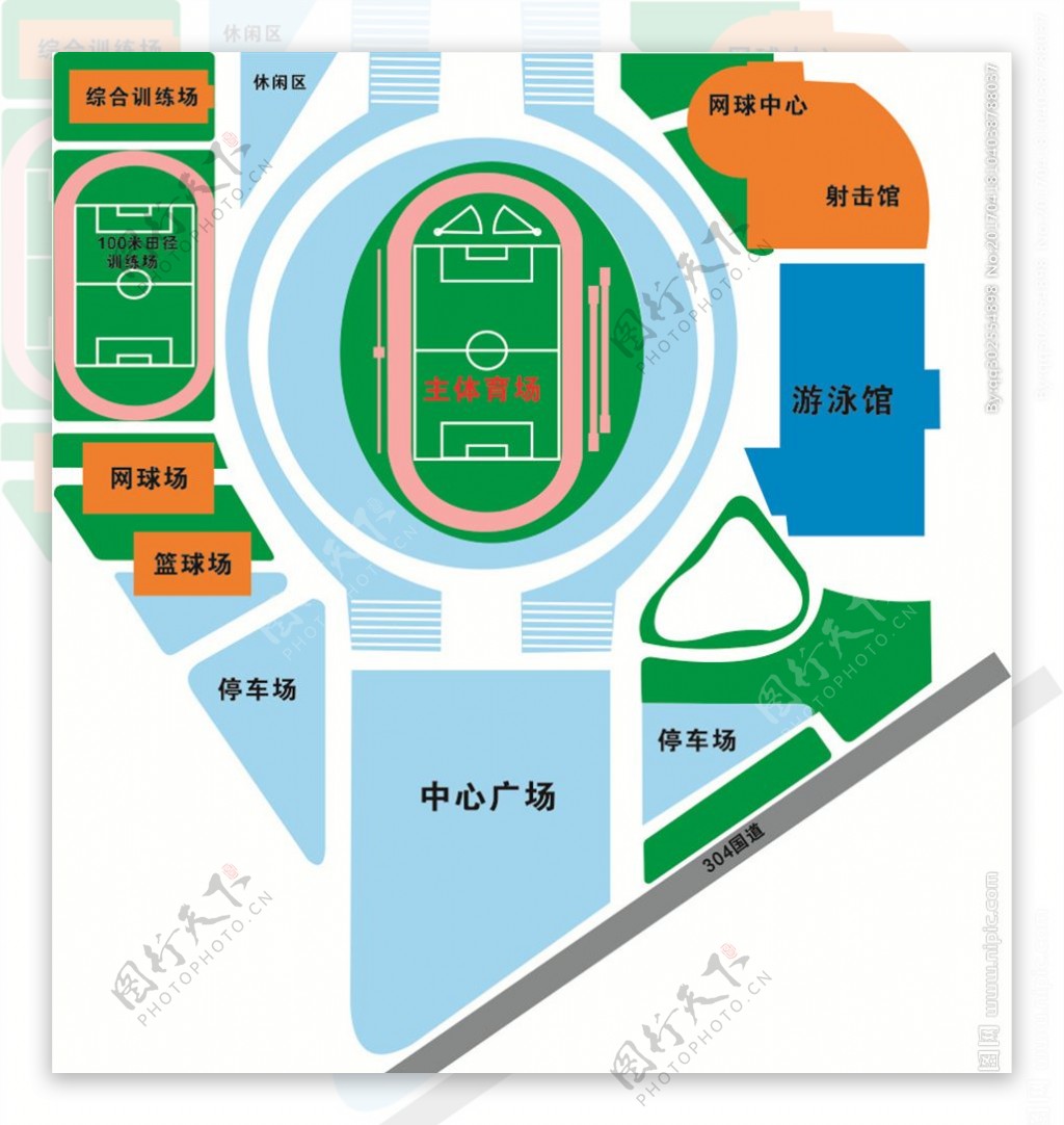 玉林市体育中心平面图