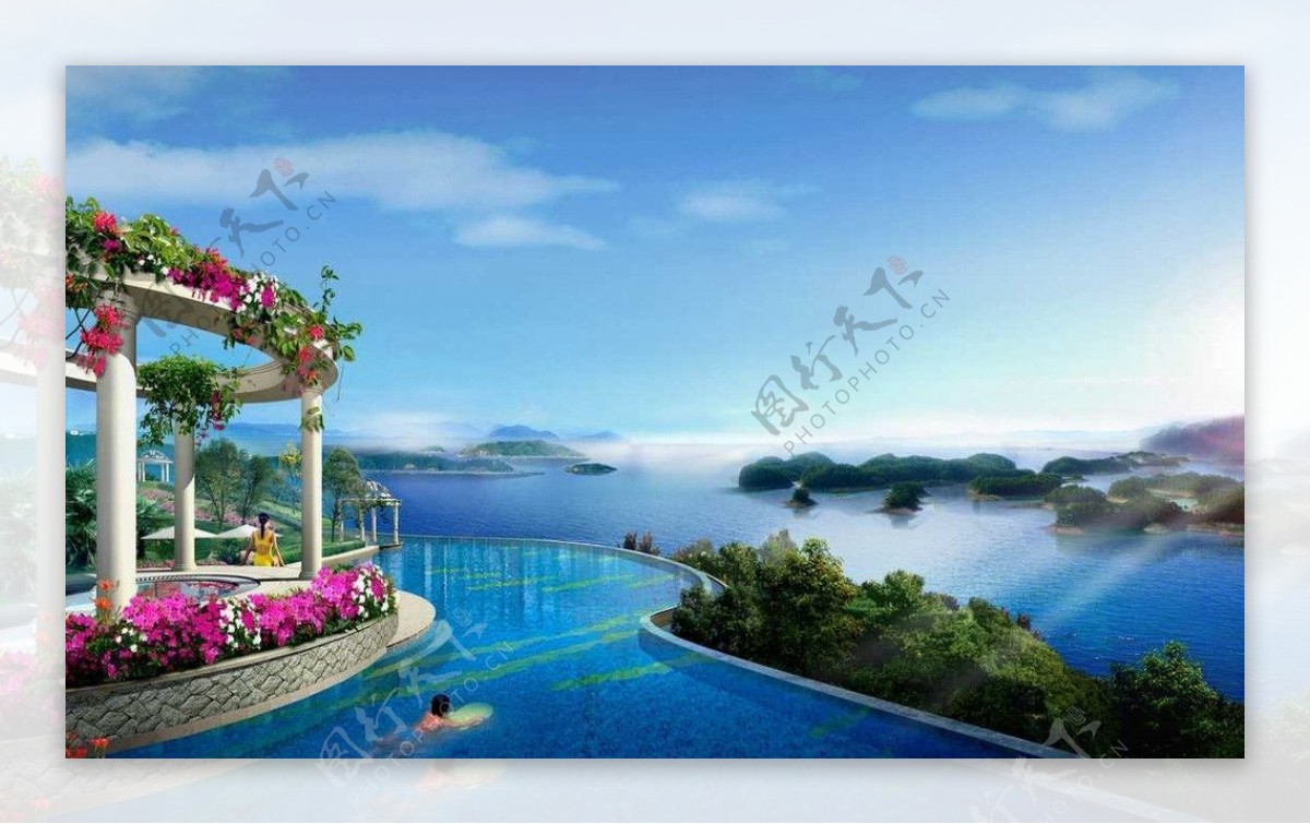 巴厘岛别墅游泳池