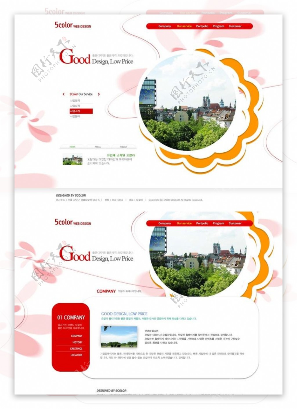 红色旅游观光类企业网站模板