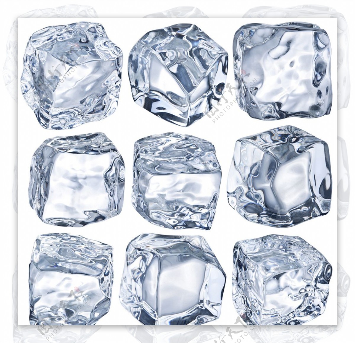 9款晶莹剔透的冰块图片素材