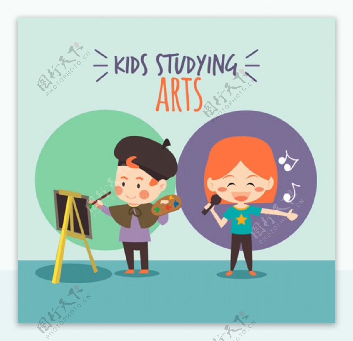 艺术学校兴趣培训班的孩子