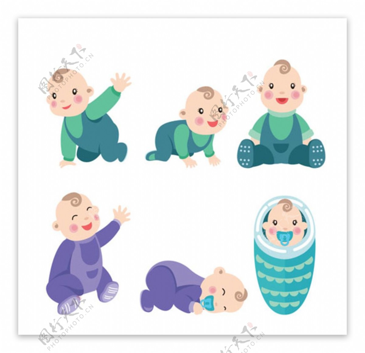 可爱 宝宝海报 宝宝图片 宝宝画 婴儿画报 胎教海报双胞胎画D420