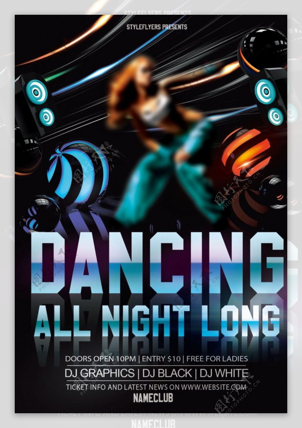 舞蹈之夜酒吧海报