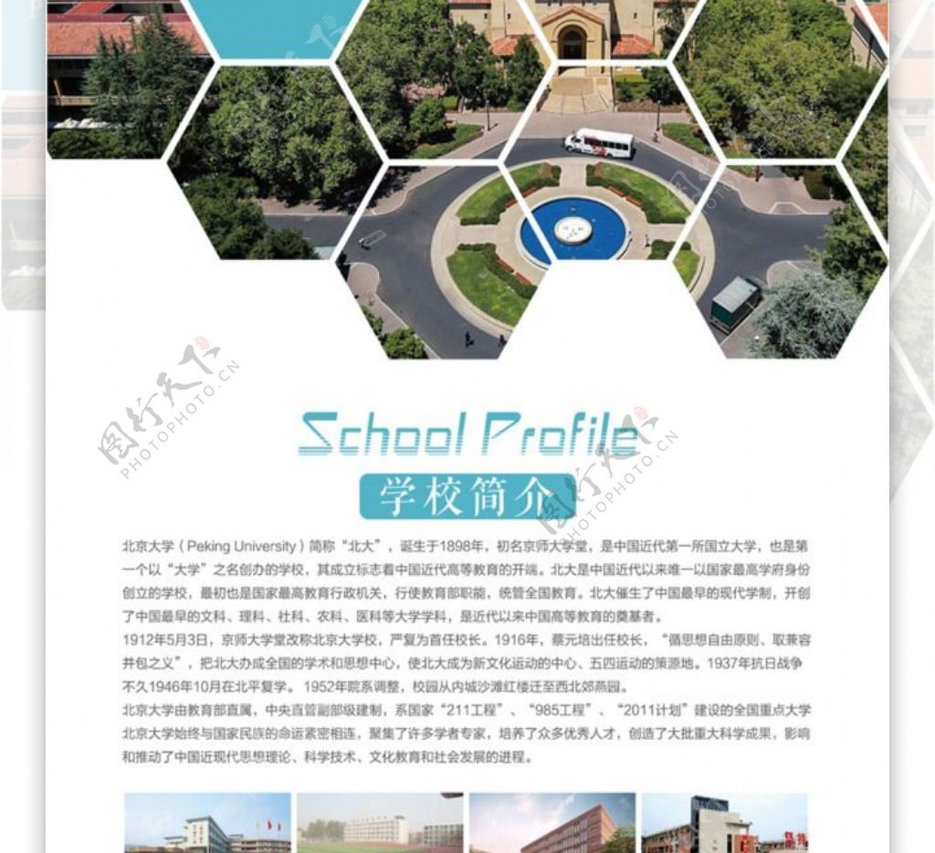 创意学校招生简章易拉宝设计