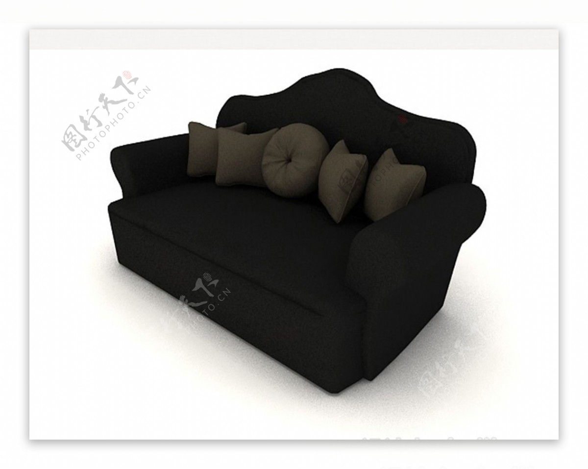 简约个性双人沙发3d模型下载