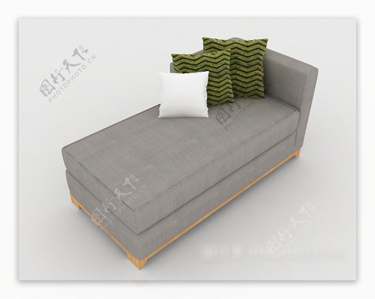 简单现代风格休闲躺椅3d模型下载