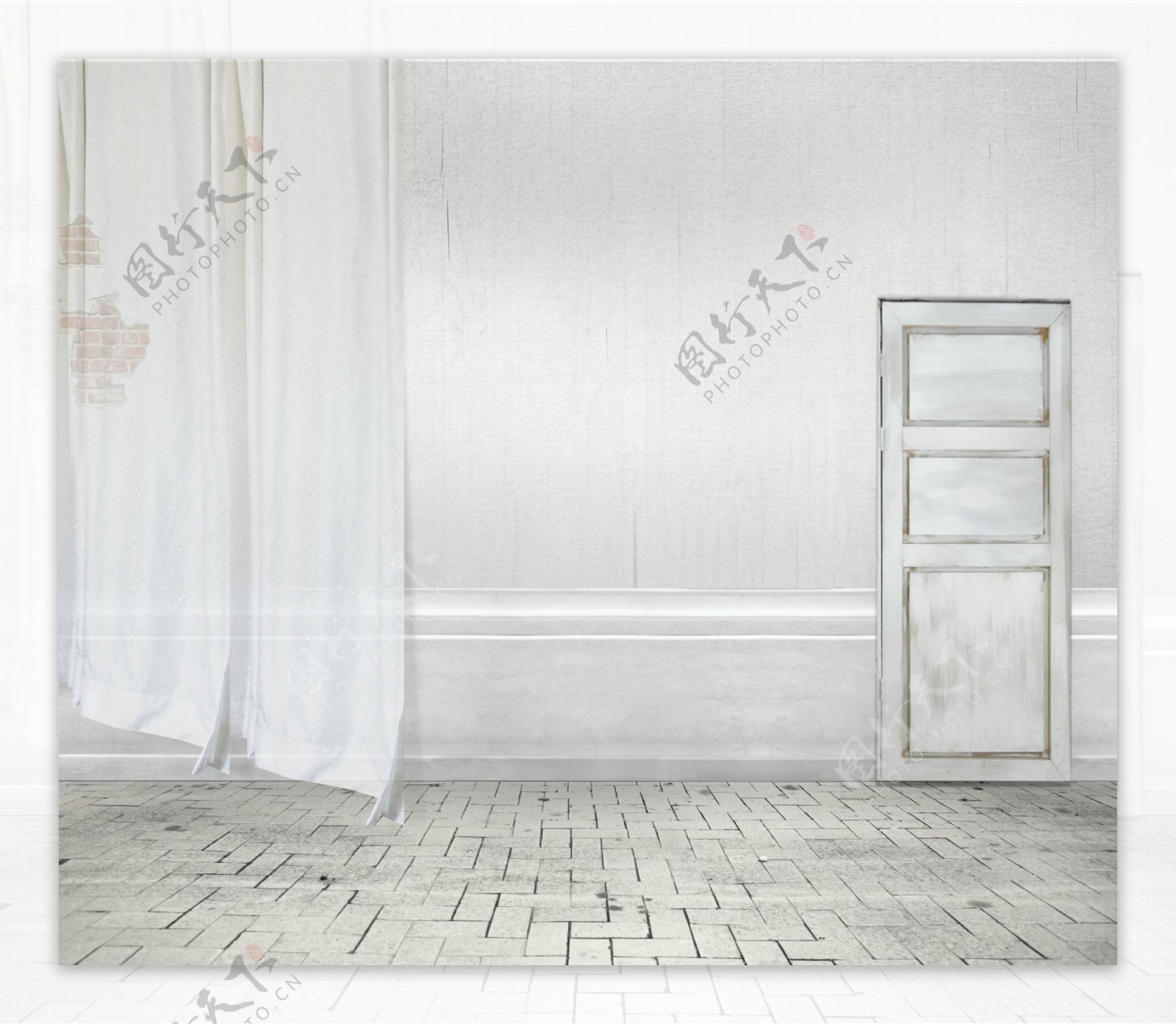 白色门与窗2婚纱背景