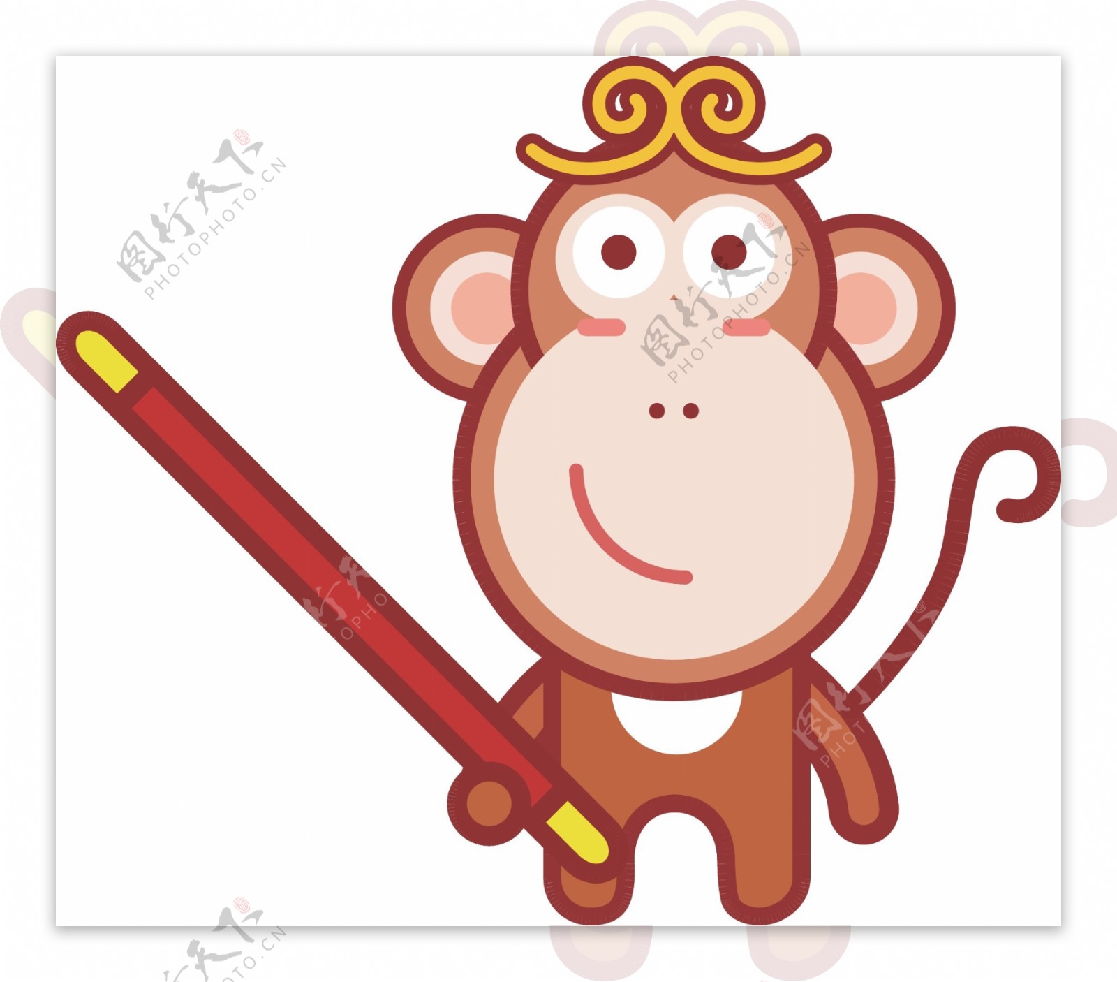 猴子插画素材