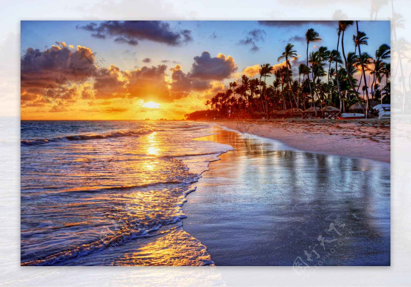 海边日落风景图片