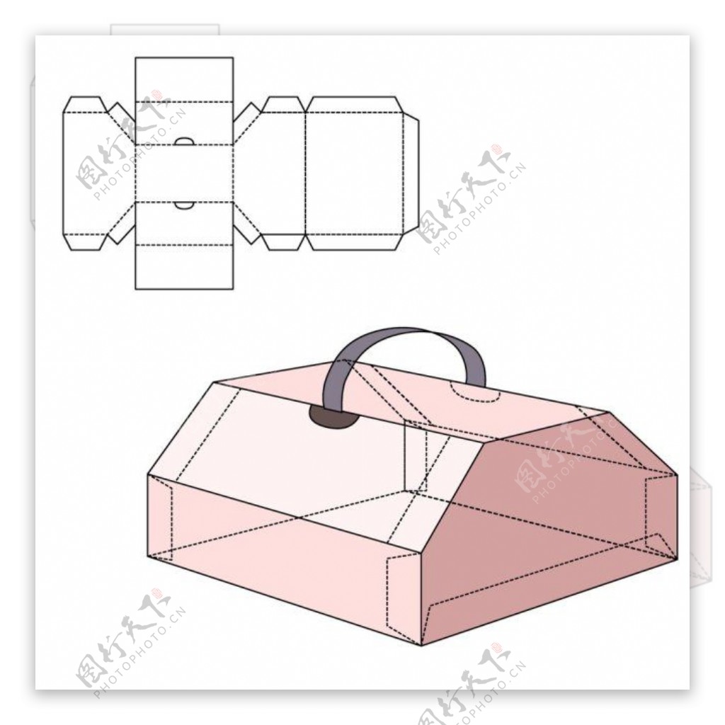 个性粉色纸盒设计图片