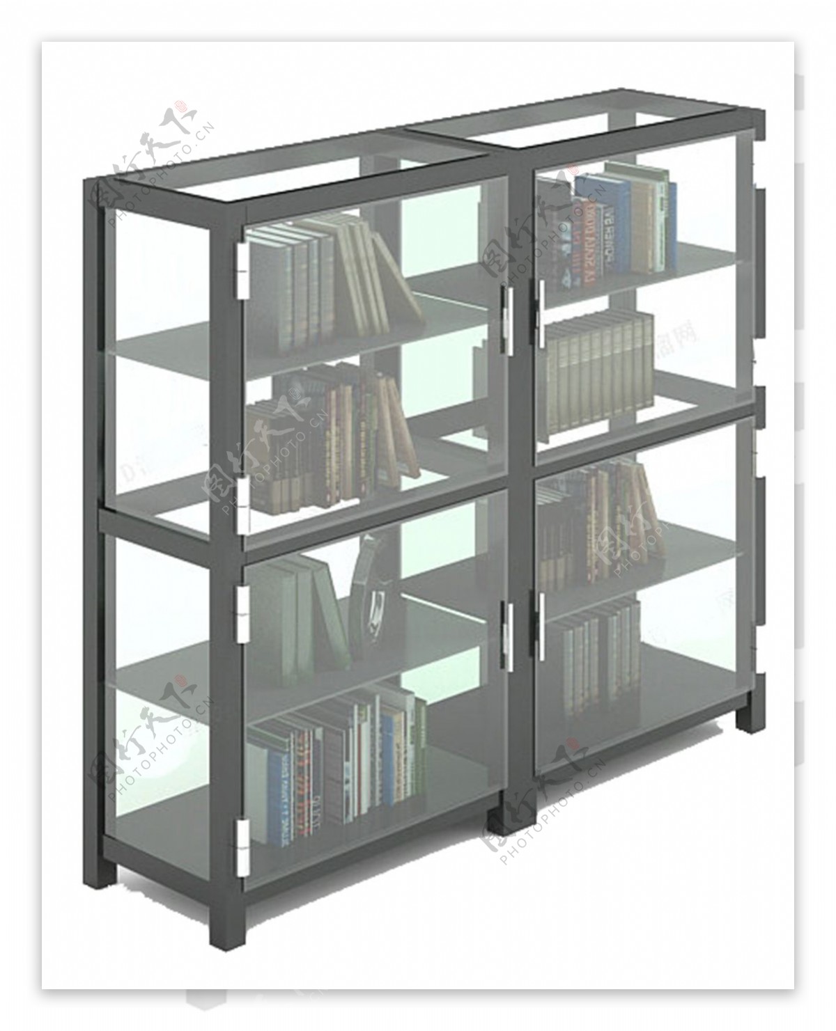 书柜模型素材模板下载