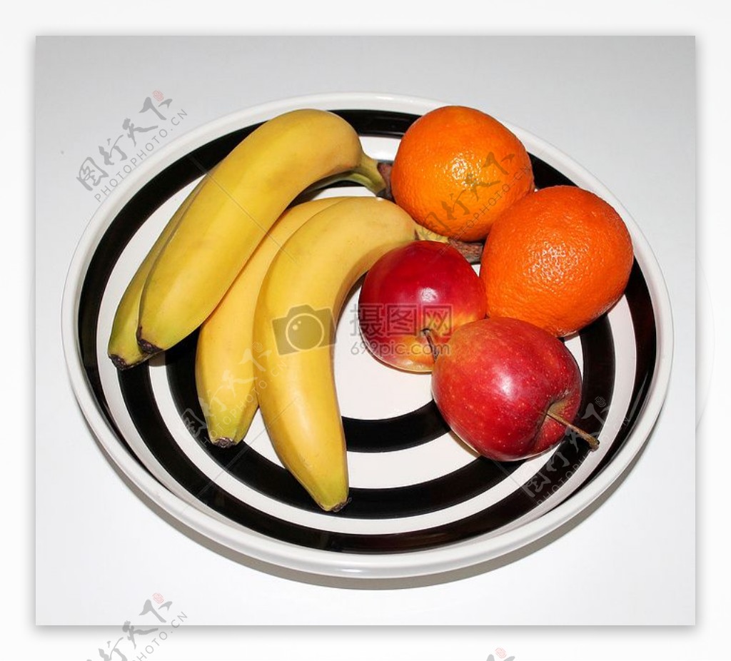 盘子上的水果
