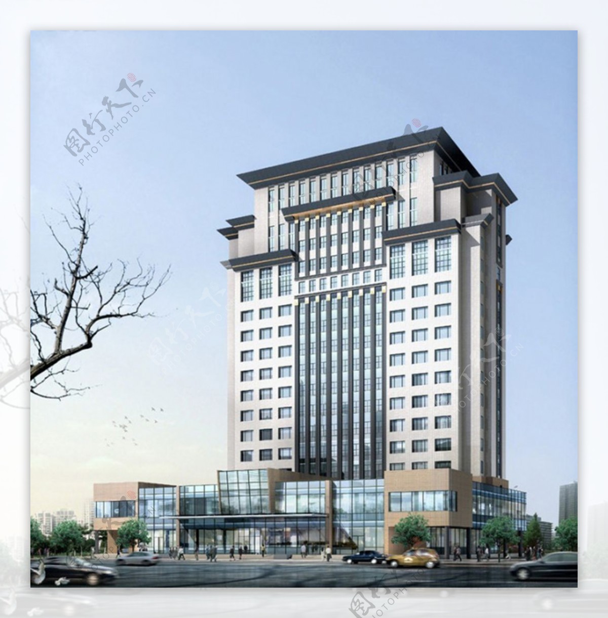 MAX现代高层行政中心办公大楼3D模型