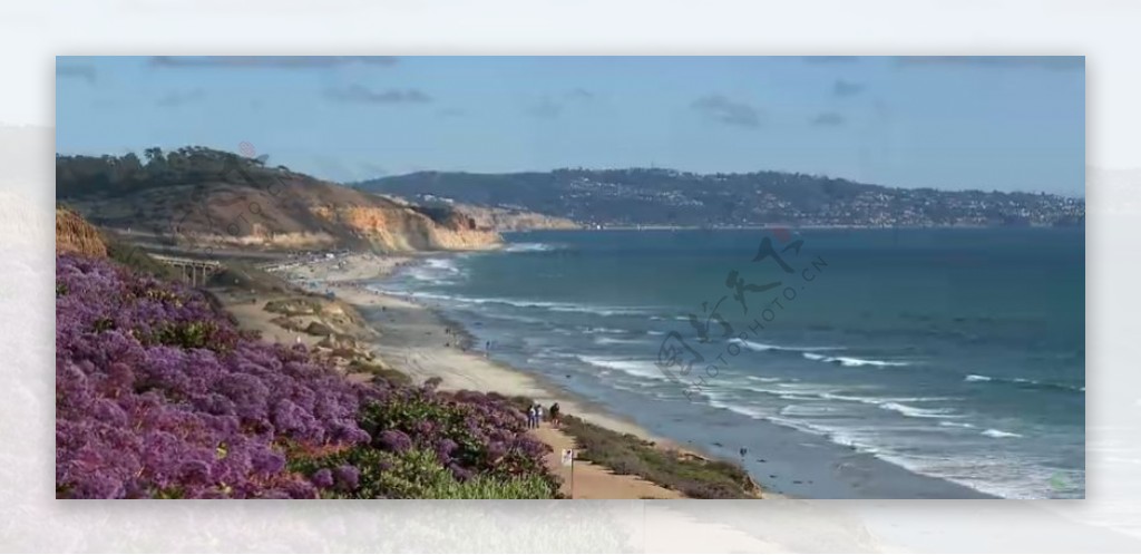 美丽的海岸海滩高清实拍视频素材