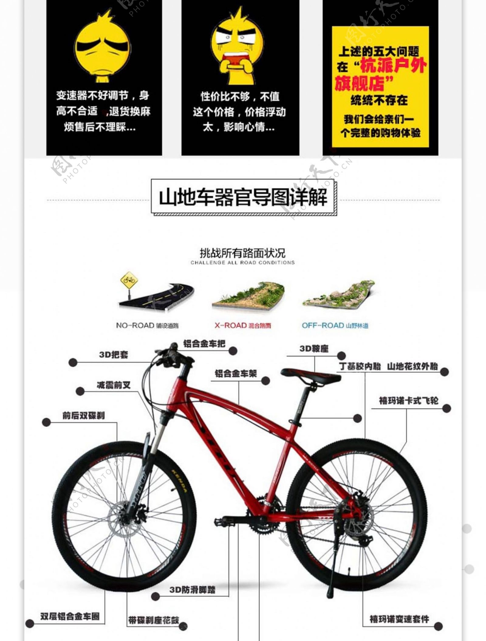 自行车详情页图片