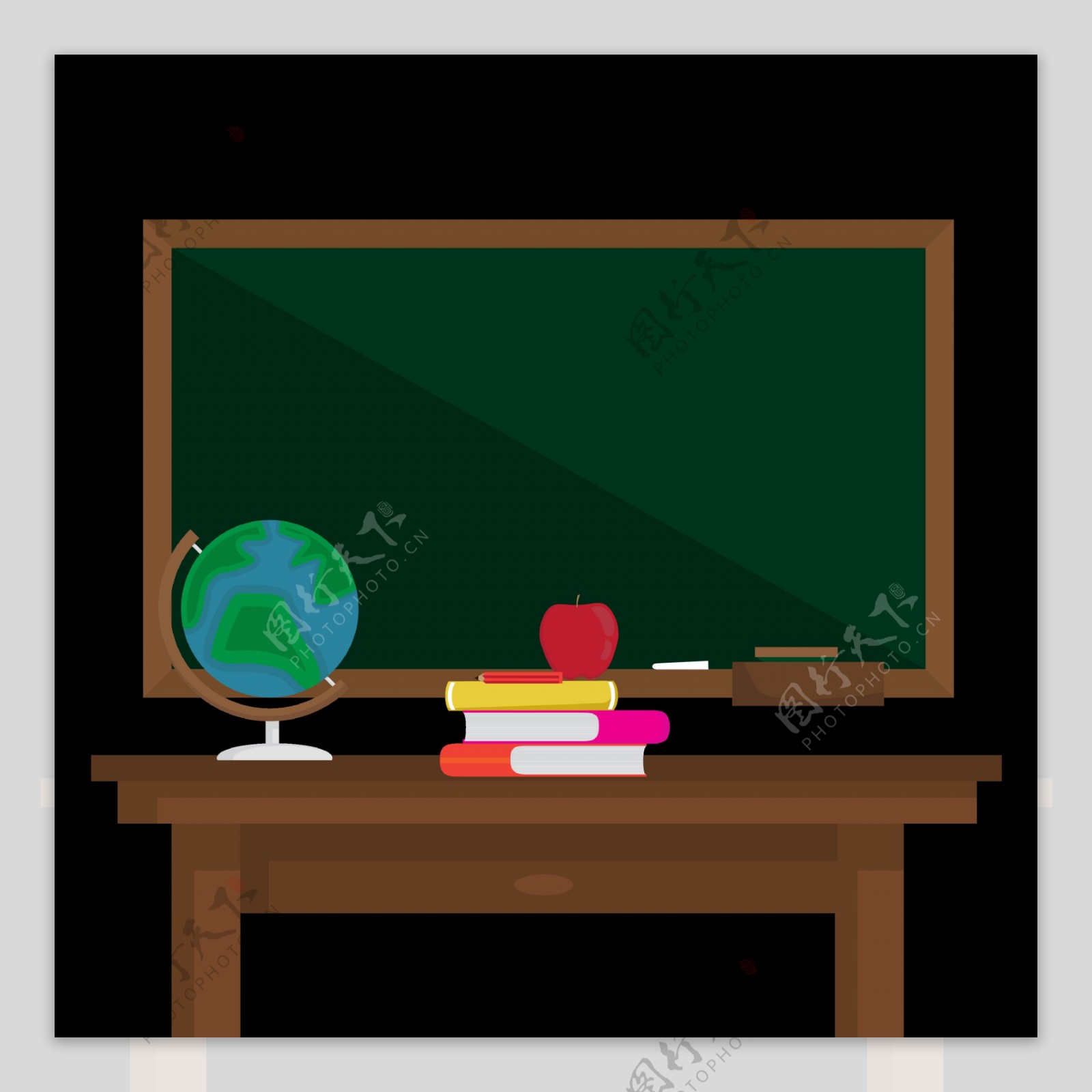 教师节黑板背景免抠png透明图层素材
