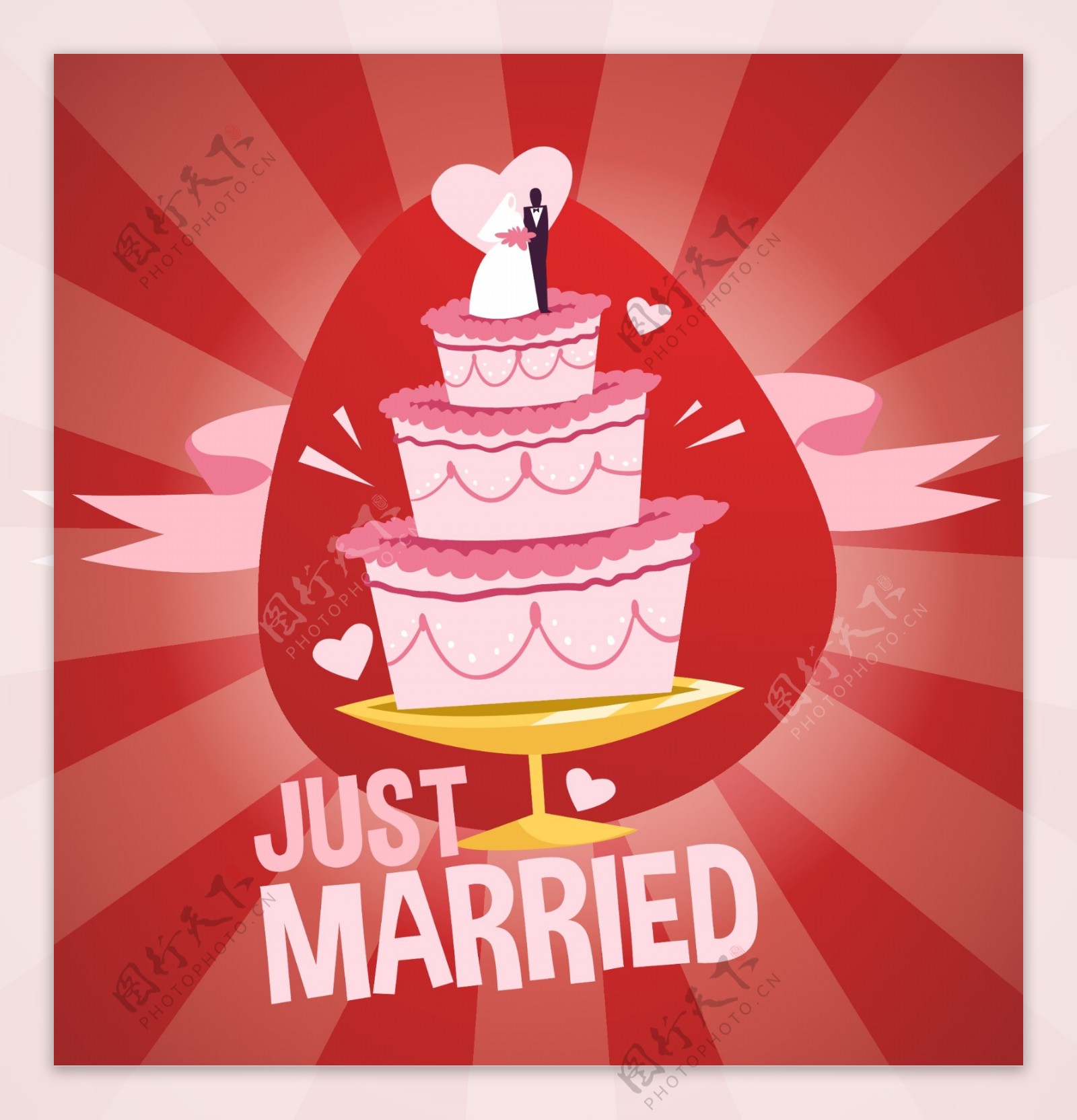 浪漫的结婚蛋糕