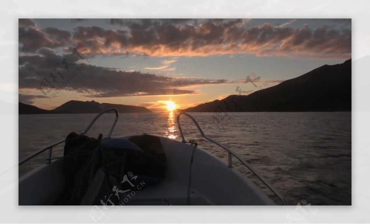 船只夕阳视频素材