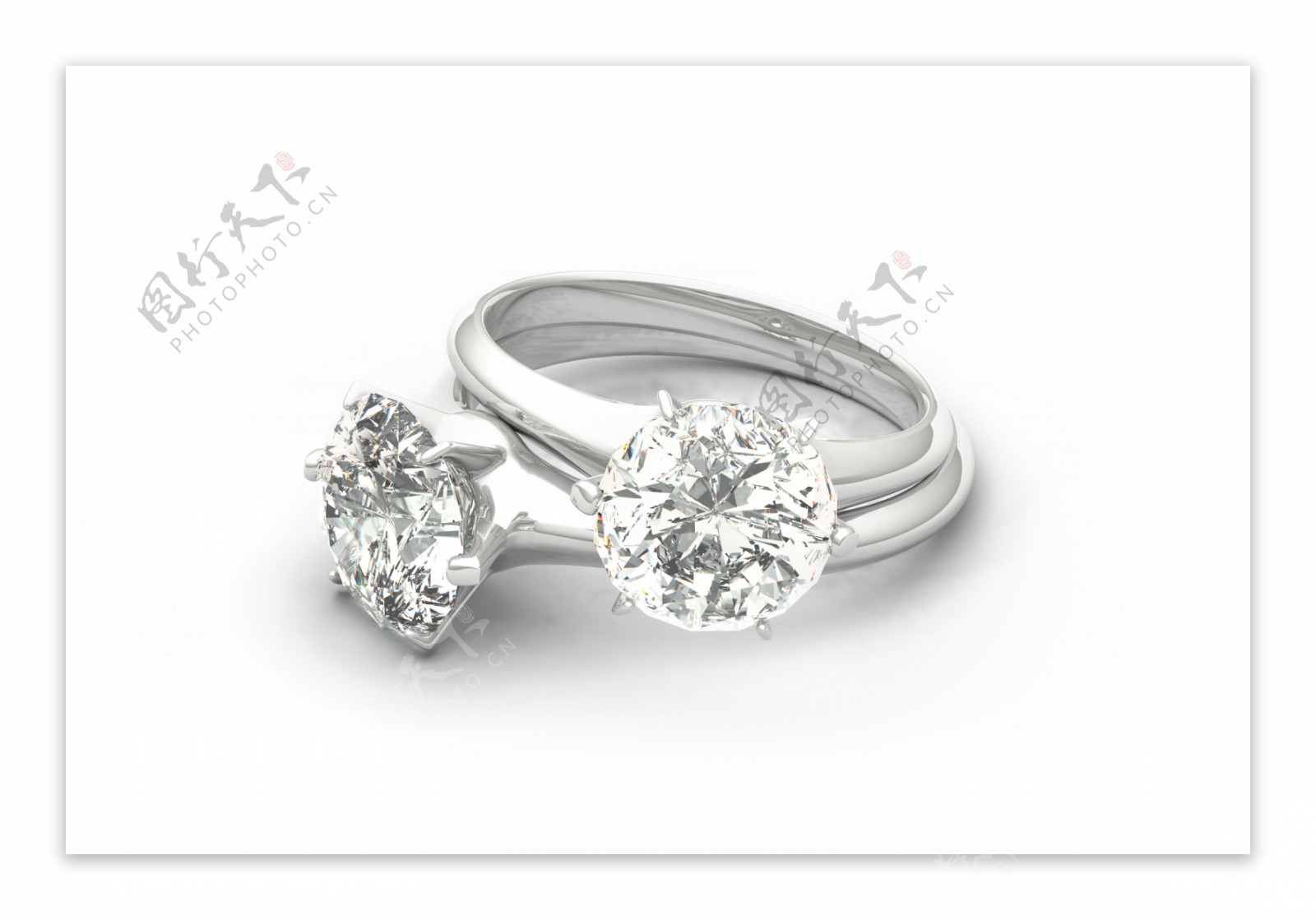 美丽的钻石结婚戒指高清图片