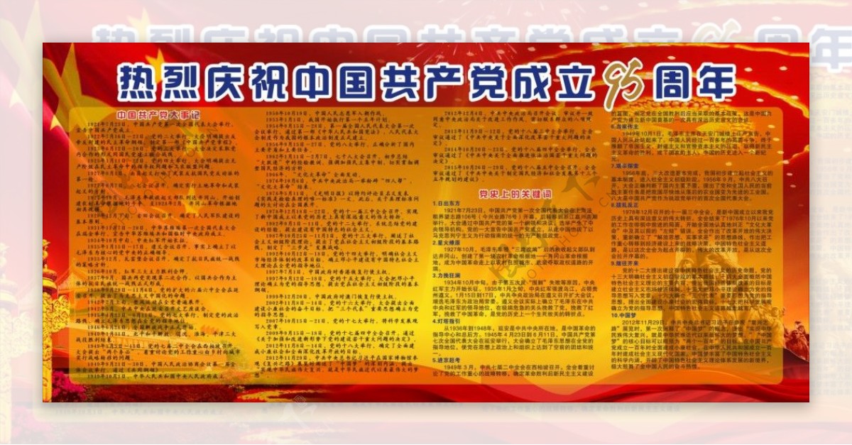 热烈庆祝中国成立95周年