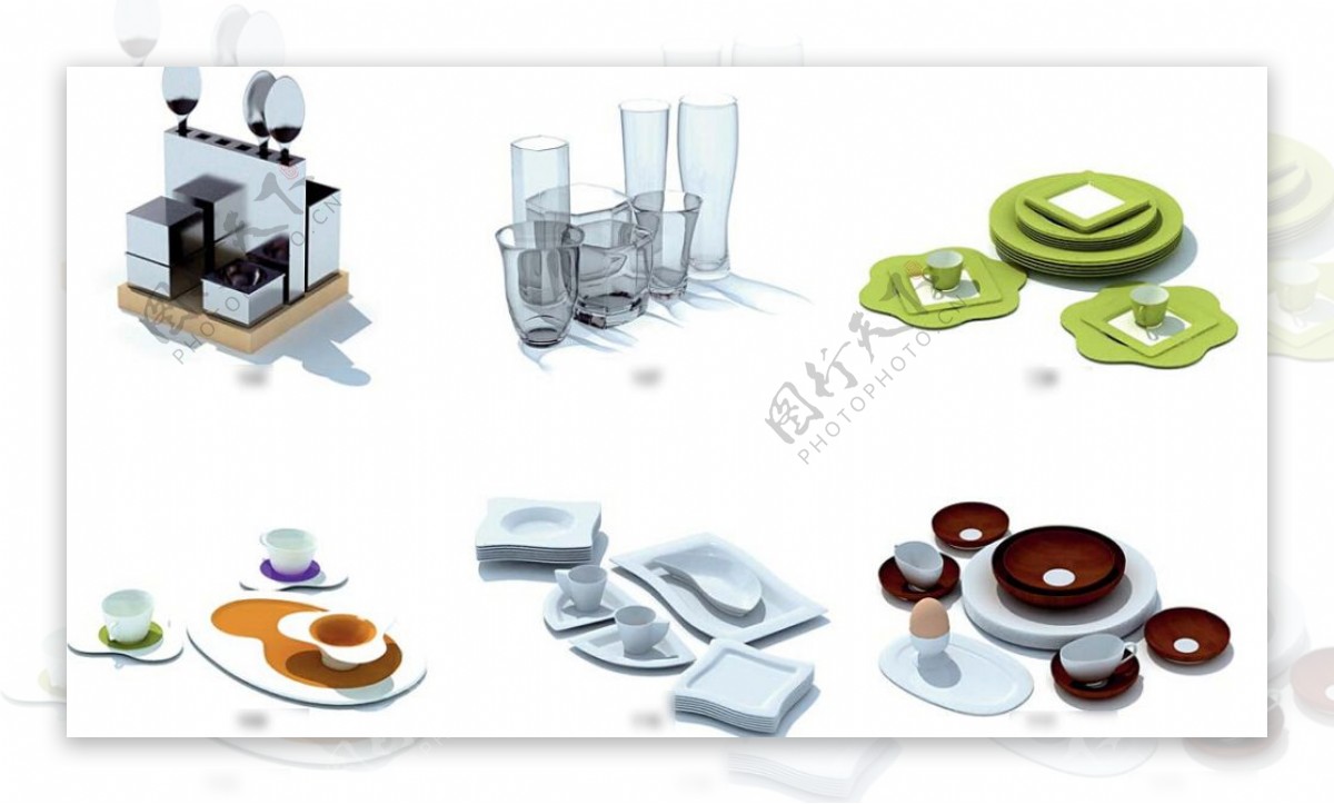 厨房用具3D模型素材免费下载